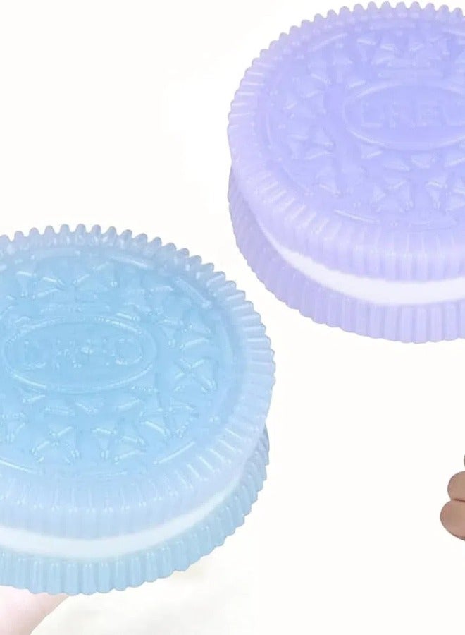 2PC Squishy Biscuit Stress Relief Toy,Pinch Decompression Toy, Realistic Sandwich Design for Anxiety & Relaxation, Perfect Desk Accessory & Fun Fidget Toy for Adults, Ideal for Stress Relief - Image 1