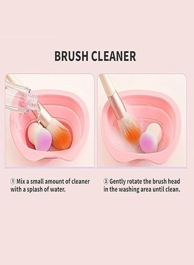 DIFAIEN Foldable Makeup Brushes Cleaning Silicone Mat Cleaner Pad For Beauty Blender, Sponge, Brush (MULTI) (PACK OF 1) - Image 2