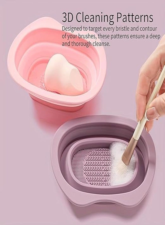 DIFAIEN Foldable Makeup Brushes Cleaning Silicone Mat Cleaner Pad For Beauty Blender, Sponge, Brush (MULTI) (PACK OF 1) - Image 4