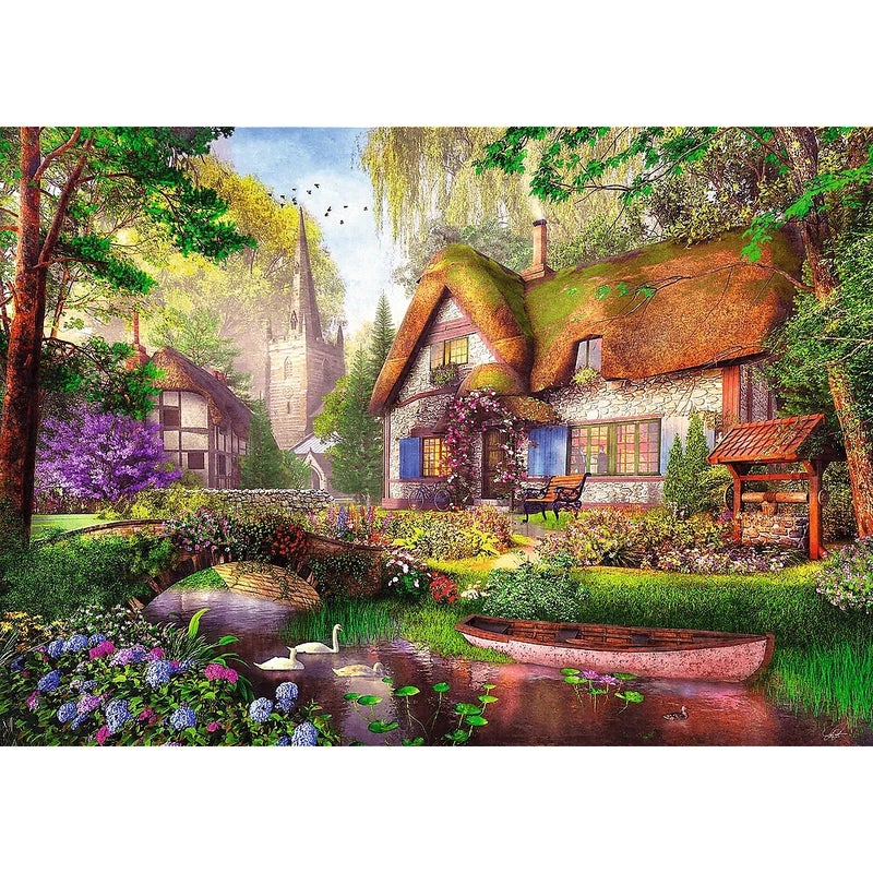 Trefl - Tea Time: A Charming Cottage in the Woods Premium Puzzle 1000 Pieces - 10804 - Image 2
