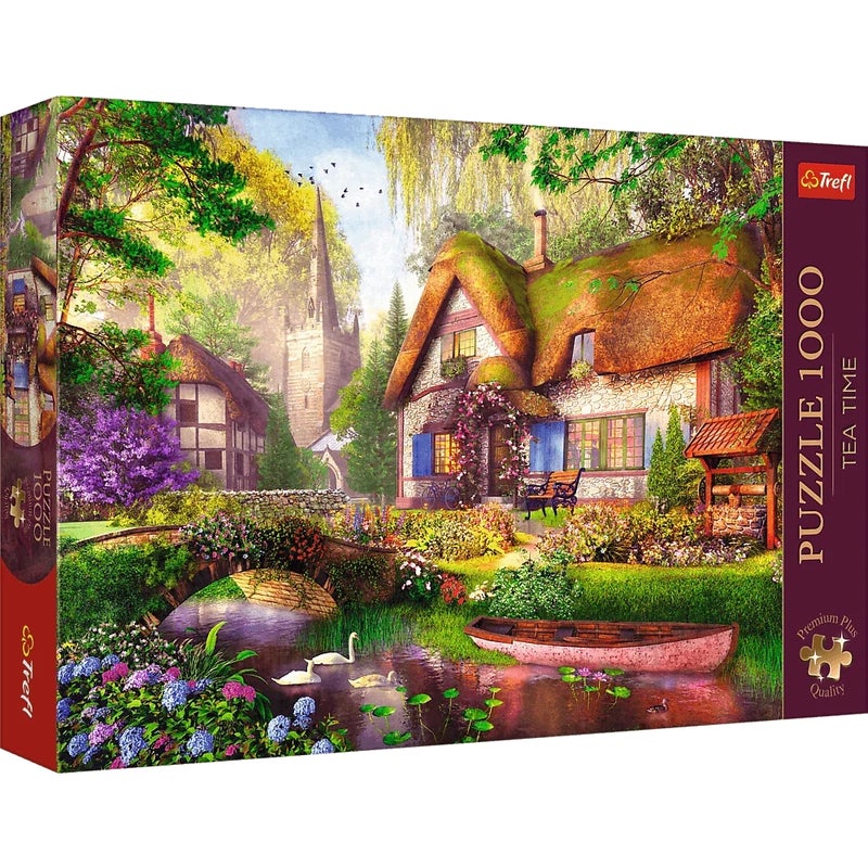 Trefl - Tea Time: A Charming Cottage in the Woods Premium Puzzle 1000 Pieces - 10804 - Image 1