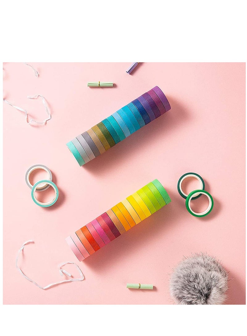 SYOSI Washi Tape Set, Colored Decorative Masking Tapes, 40 Rolls Painters Tape, Art Supplies for Kids Children and Gifts Warpping - Image 4