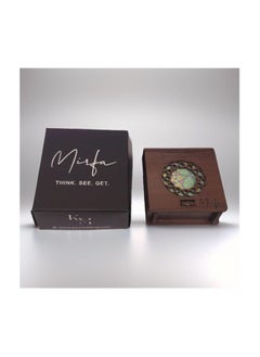 MIRFA Scented Candle In Wood Crafted Box - Fresh Mint Lime Retreat - Small  - Image 2