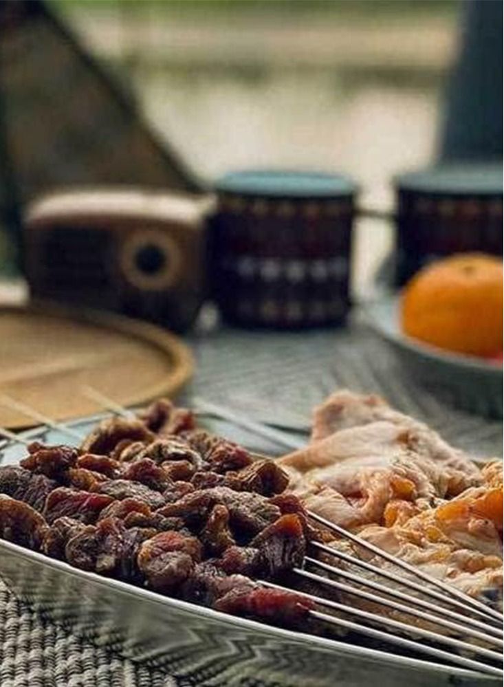 بيرفيي طبق الشواء في الهواء الطلق المطبخ التخييم السفر المحمولة أواني الطعام حاوية الغذاء - Image 2