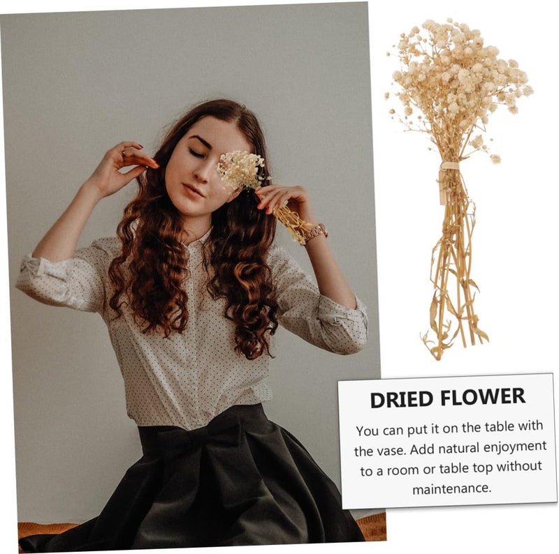 ABOOFAN 4pcs Bundles Faux Dried Babys Breath Flowers Natural Gypsophila Bouquets for Home Decor Weddings Parties Centerpieces and DIY Arrangements Floral Bundles - Image 3