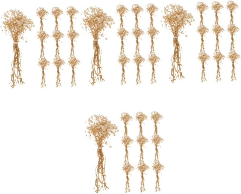 ABOOFAN 4pcs Bundles Faux Dried Babys Breath Flowers Natural Gypsophila Bouquets for Home Decor Weddings Parties Centerpieces and DIY Arrangements Floral Bundles - Image 1
