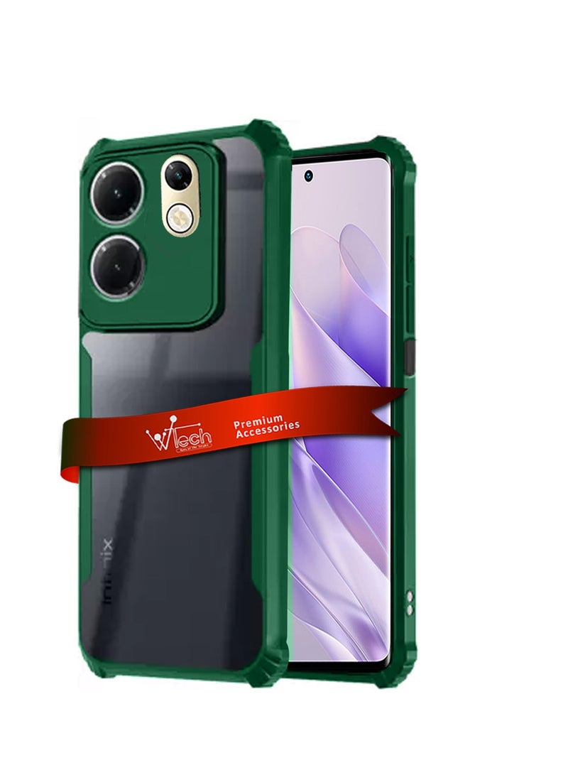 Wtech Hybrid TPU Silicone With Raised Armour Bumpers Slim Case Cover For Infinix Zero 30 4G 2023 Dark Green - Image 1