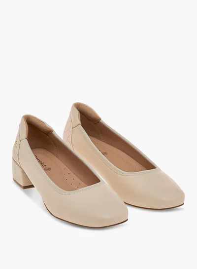Paprika Women's Solid Slip-On Pumps with Block Heels