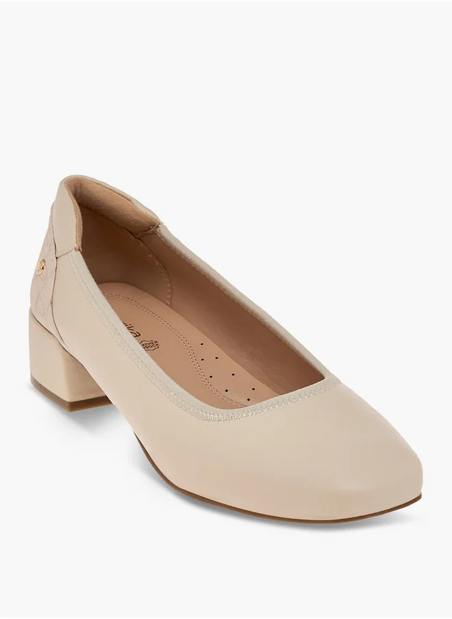 Paprika Women's Solid Slip-On Pumps with Block Heels