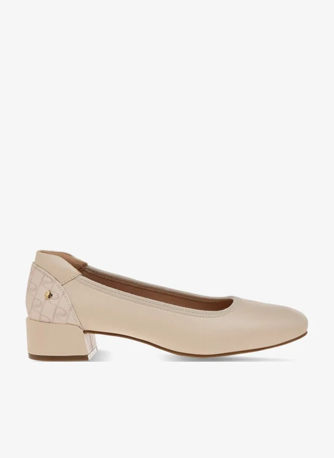 Paprika Women's Solid Slip-On Pumps with Block Heels