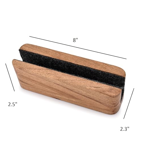 EDHAS Laptop Holder Acacia Wood Vertical Laptop Stand for Desk Compatible with Apple MacBook, Microsoft Surface, Gaming Laptops, IPad, Tablets (8" x 2.3" x 2.5") - Image 5