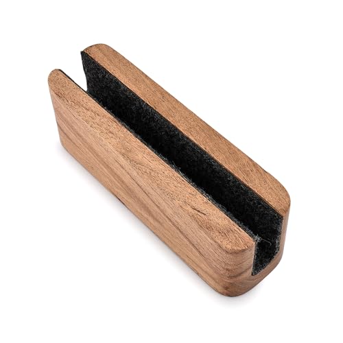 EDHAS Laptop Holder Acacia Wood Vertical Laptop Stand for Desk Compatible with Apple MacBook, Microsoft Surface, Gaming Laptops, IPad, Tablets (8" x 2.3" x 2.5") - Image 2
