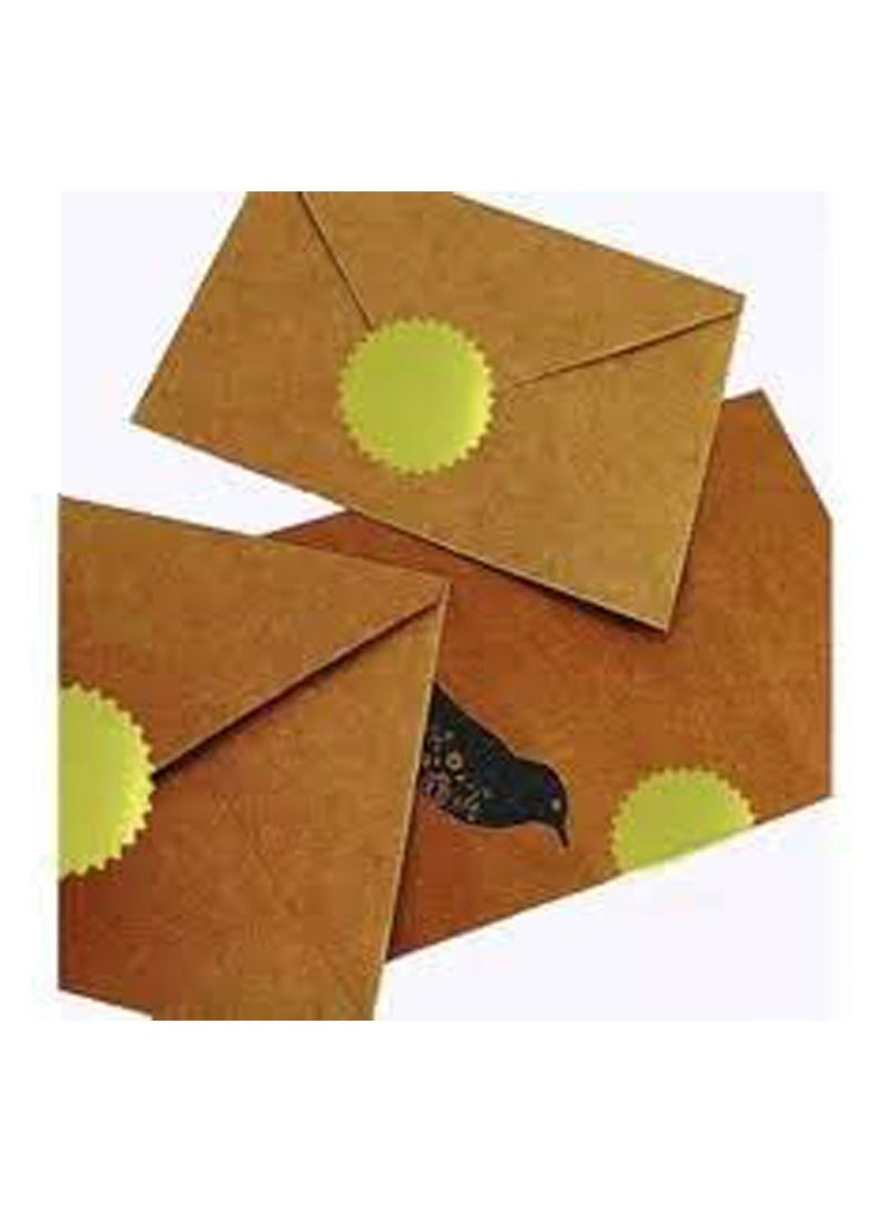 Generic - 100 Pieces Self-Adhesive Gold glitter stamp with sawtooth edge, graduation certificate stamp printed by Up to Date Egypt - Image 1
