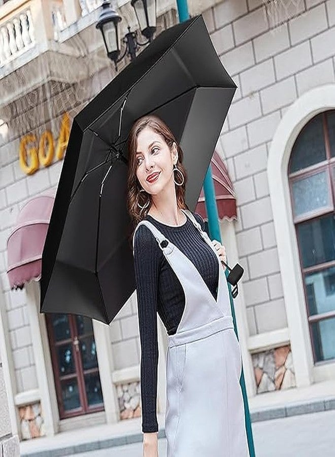 MODUX Mini Folding Travel Umbrella with Waterproof Case - Lightweight 6-Rib Compact Pocket Umbrella | Windproof Sun & Rain Protection for Women, Girls & Travel Use (Black) - Image 5