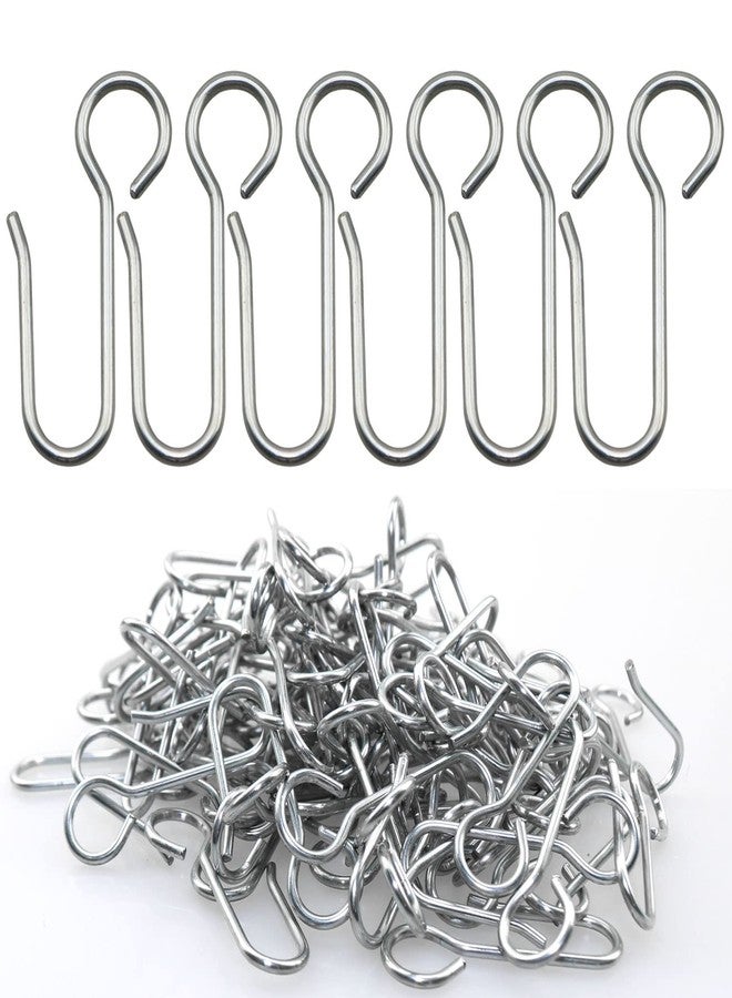 MEETOOT مجموعة خطافات ستائر معدنية على شكل حرف S من MEETOOT، 80 قطعة، خطافات ستائر سقفية، خطافات تعليق ستائر، إكسسوارات ستائر منزلية يمكنك تركيبها بنفسك، خطافات تعليق ستائر جدارية - Image 1