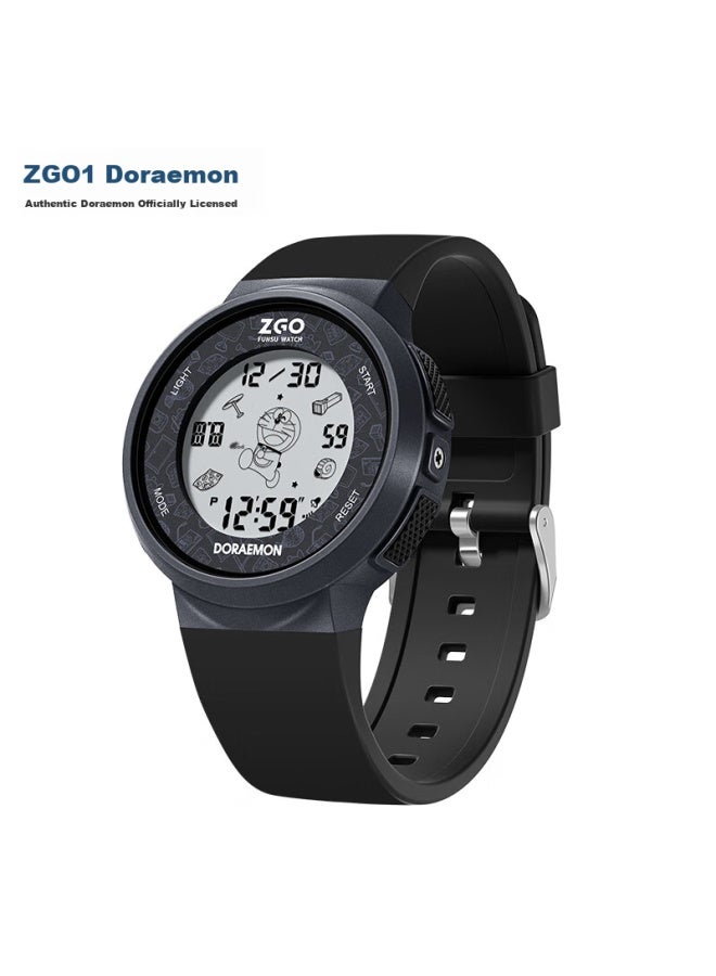 Zgo Doraemon Children's Electronic Watch Boys Junior High School Elementary School Students Teenagers Watch Time Birthday Gift 8555 - Image 2