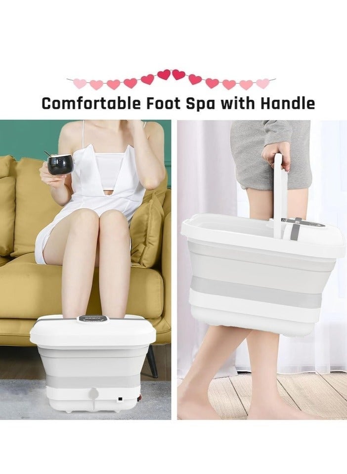 WALALLA Foot Spa Bath with 8 Massage Rollers,Collapsible Foot Spa with Heat,Foot Massager with Heat gifts for women men gifts for mom dad - Image 4