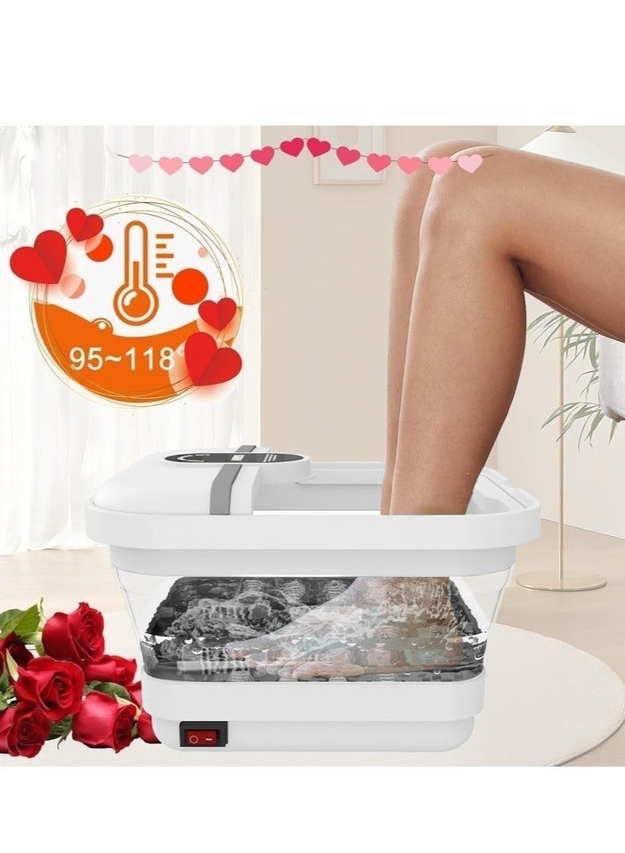 WALALLA Foot Spa Bath with 8 Massage Rollers,Collapsible Foot Spa with Heat,Foot Massager with Heat gifts for women men gifts for mom dad - Image 5
