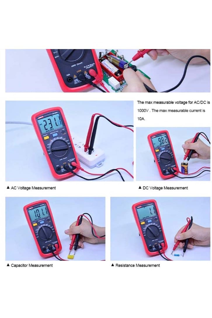 UniT UNI-T UT136B+ Multimeter Digital multimeter Tester AC DC Voltmeter Ammeter Ohm capacitance HFE Diode/Transistor Tester - Image 5