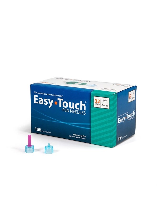 Easy Touch Insulin Pen Needles, 32G, 1/4-Inch/6mm, Box of 100  - Image 1