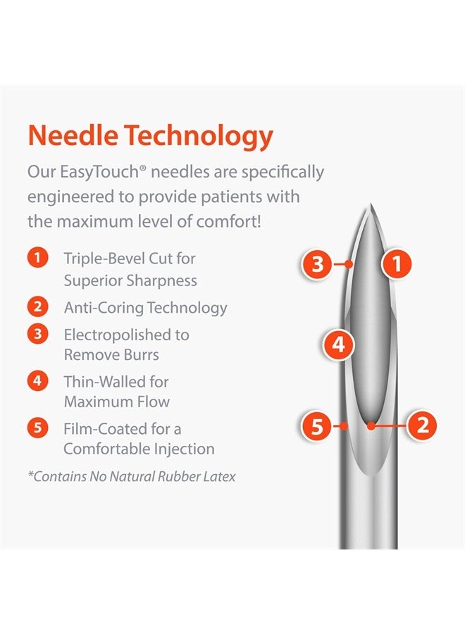 Easy Touch Insulin Pen Needles, 32G, 1/4-Inch/6mm, Box of 100  - Image 4