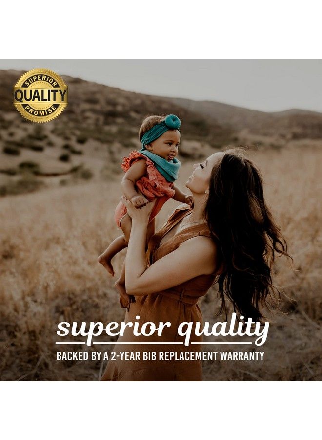 Kishu Baby Indi Gots Organic Infinity Scarf Bib Set 4 Way Reversible 8 Layer Muslin Drool Bibs (Teal Cool Gray Caramel) - Image 5