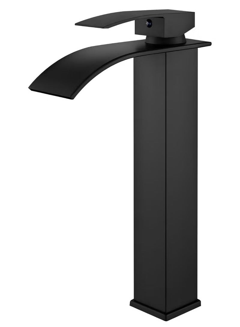 Bathroom Basin Faucet Waterfall Deck Mounted Cold and Hot Water Mixer Basin Faucet Bathroom Sink Deck High Faucet - Image 1