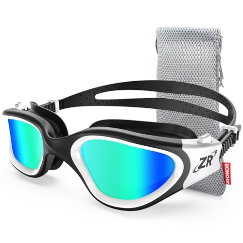 ZIONOR Swim Goggles, G1 Polarized Swimming Goggles UV Protection Anti-fog Adjustable Strap for Adult Men Women (Polarized Light Smoke Lens) - Image 1