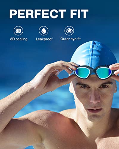 ZIONOR Swim Goggles, G1 Polarized Swimming Goggles UV Protection Anti-fog Adjustable Strap for Adult Men Women (Polarized Light Smoke Lens) - Image 3