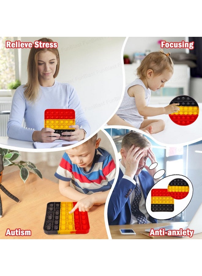 FunBlast Pop It - Popit Game, Poppet for Kids, Pop It Toy, Pop It Toys for Kids, Pop It Fidget Toy, Pop It Big, Square & Round Pop it Fidget Toy, Stress Relief Toys (Pack of 2 Pcs) - Image 4