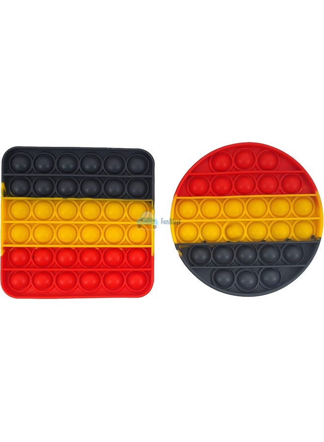 FunBlast Pop It - Popit Game, Poppet for Kids, Pop It Toy, Pop It Toys for Kids, Pop It Fidget Toy, Pop It Big, Square & Round Pop it Fidget Toy, Stress Relief Toys (Pack of 2 Pcs) - Image 1