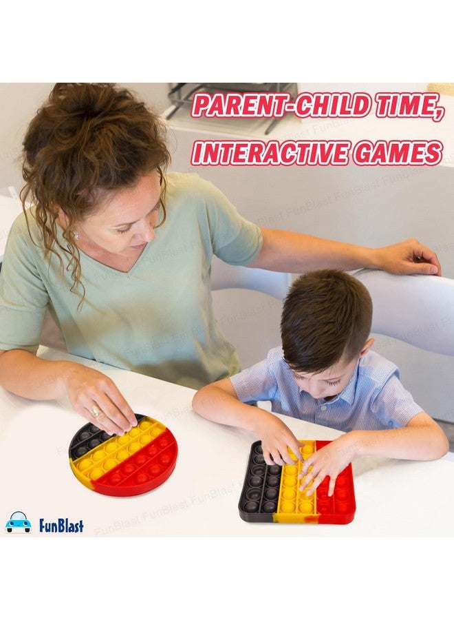 FunBlast Pop It - Popit Game, Poppet for Kids, Pop It Toy, Pop It Toys for Kids, Pop It Fidget Toy, Pop It Big, Square & Round Pop it Fidget Toy, Stress Relief Toys (Pack of 2 Pcs) - Image 2