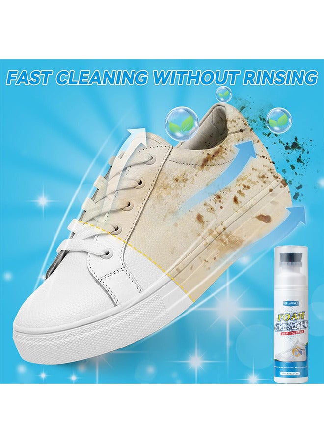 WILLIAM WEIR 100ML Foam Shoe Cleaner For Non-Washing Decontamination And Whitening Of Sports Shoe Sneakers White Shoes Microfiber Shoe And Cloth Shoes Cleaning - Image 2