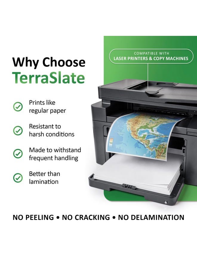 TerraSlate Paper 10 MIL 8.5" x 14" Waterproof Laser Printer/Copy Paper 50 Sheets - Image 4