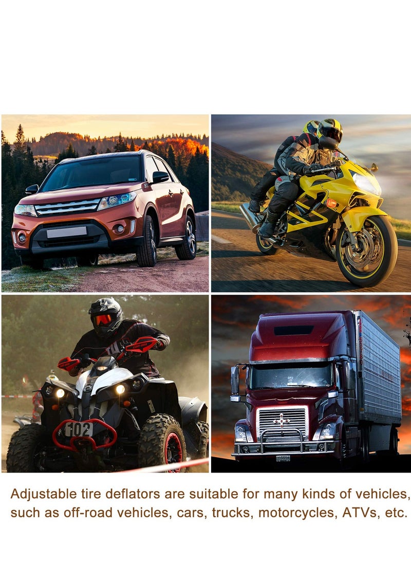 6-30 PSI Automatic Tire Deflator Kit, Air Down Tire Deflators Offroad Accessories for Jeep, Car, Truck, Motorcycle, and ATV Tires(5 Pack) - Image 4