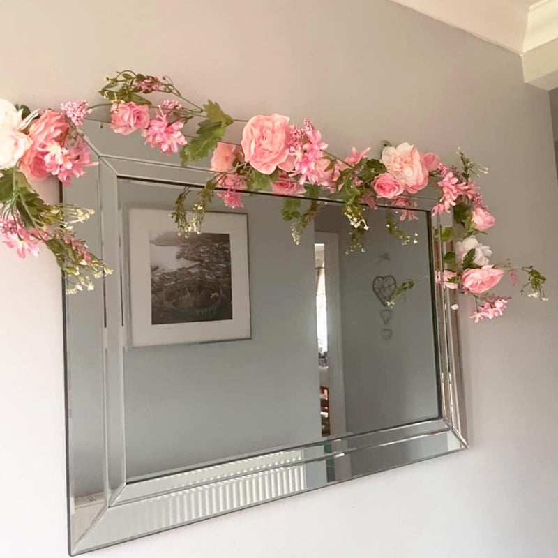 OrgMemory Blush Peony Flowers  OrgMemory Rose Flower Vine  Light Pink Flower Garland  6' Floral Garland for Wedding Decor Home Table Runner Mantle Decoration (Pink Peony Garland) - Image 4