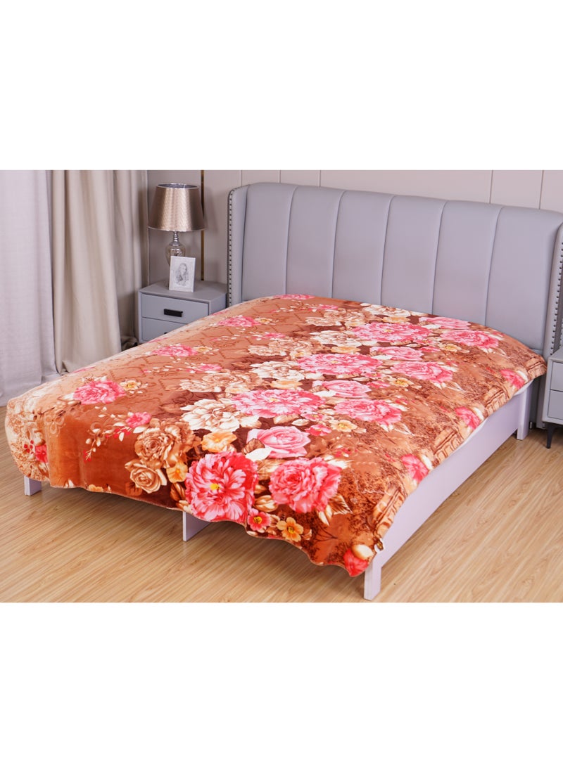 Stargold Single Ply Premium Cloudy Blanket 2 Side Separate Design 100% Polyester SPUN YARN Obtained from Virgin Polyester Which is Suitable for winter and Rainy Season 220X240CM 11LBS  - Image 1