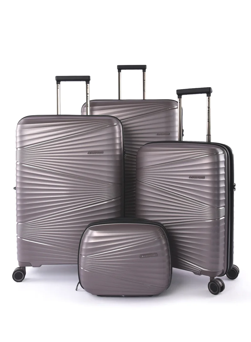 ماجلان طقم سفر فاخر من ماجلان مصنوع من مادة البولي بروبيلين الصلبة للجنسين ببطانه مميزة TZ / 4P