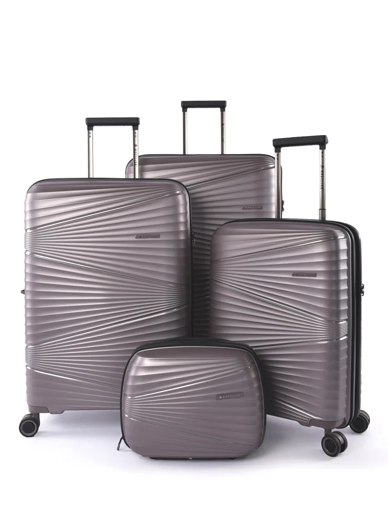 ماجلان طقم سفر فاخر من ماجلان مصنوع من مادة البولي بروبيلين الصلبة للجنسين ببطانه مميزة TZ / 4P