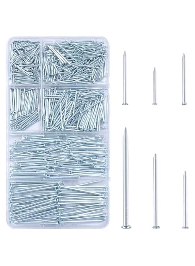 Arabest Assorted Finish Nails Kit for Hanging Pictures, Includes 700pcs Hardware Nails, Up to 2 Long Frame and Finishing Nails for Wall, Drywall, and Wood Installation.  - Image 1