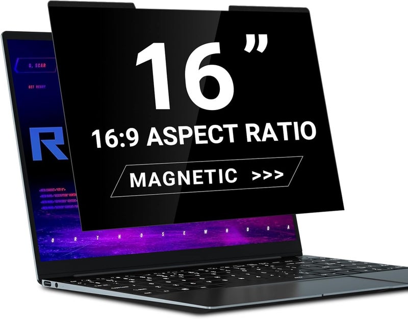 ZOEGAA Multiple options Laptop Privacy Screen 16 inch,Magnetic Privacy Screen 16:9 ,Factory Focus on Research and Production,and has many international Patents such as Filtration Membranes High strength upgraded material - Image 1