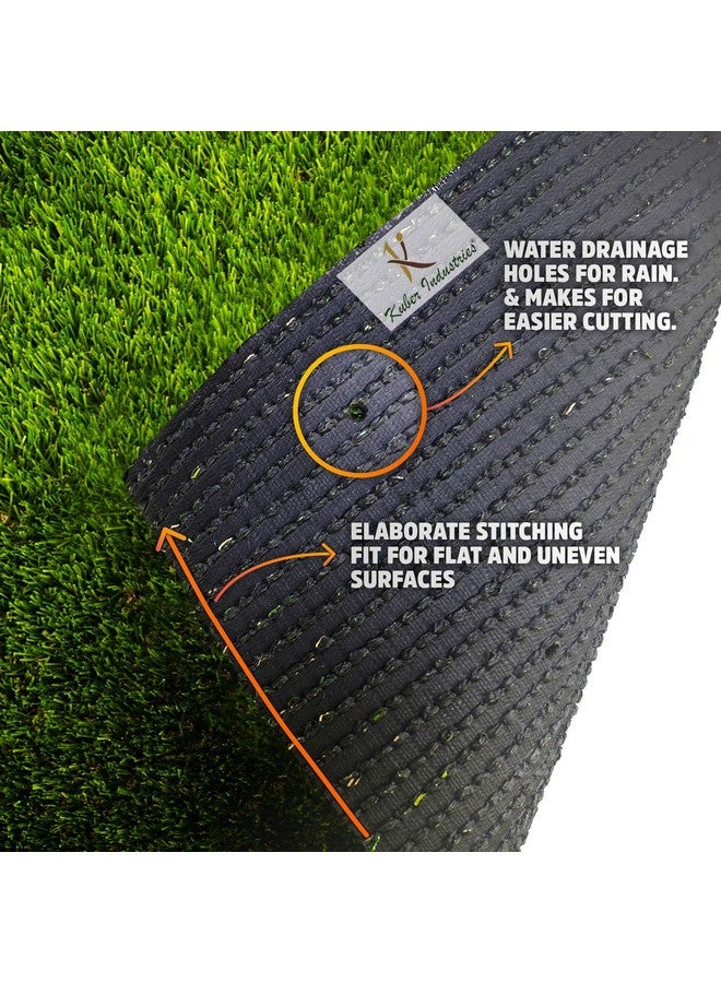 Kuber Industries 35 MM Artificial Grass for Balcony Or Doormat, Soft and Durable Plastic Turf Carpet Mat, Artificial Grass(6.5 X 6 Feet) Green-KUBMART11812 - Image 5