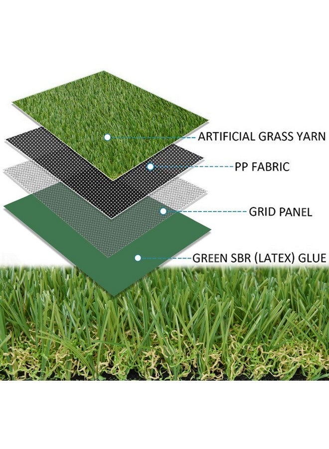 Kuber Industries 35 MM Artificial Grass for Balcony Or Doormat, Soft and Durable Plastic Turf Carpet Mat, Artificial Grass(6.5 X 6 Feet) Green-KUBMART11812 - Image 3