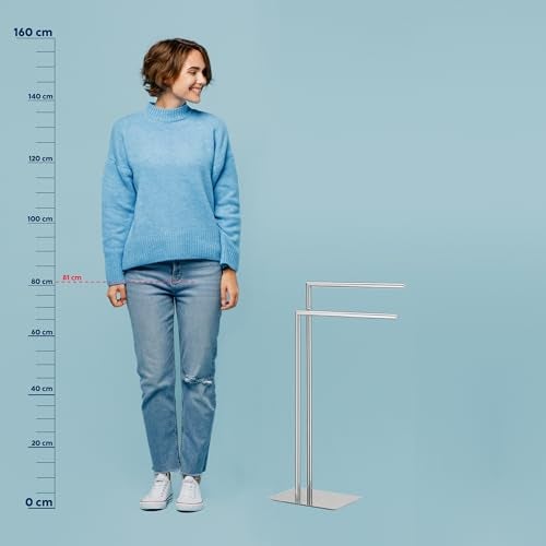 Kela Free Standing Towel Rack for Bathroom Style Collection Chrome - Image 4