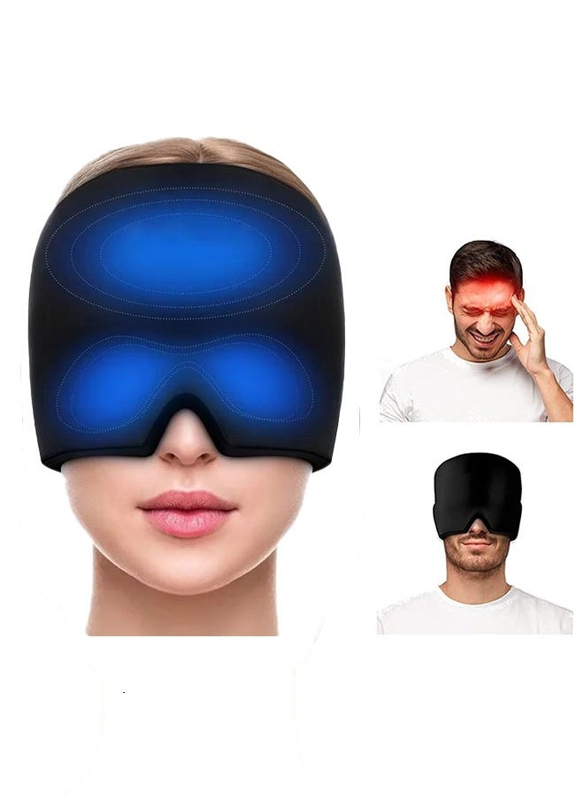 Generic Migraine Relief Cap, Gel Cold Headache Ice Cap,Stress Relief,Reusable Cold/Hot Therapy Stretchable Compress Hood  - Image 1