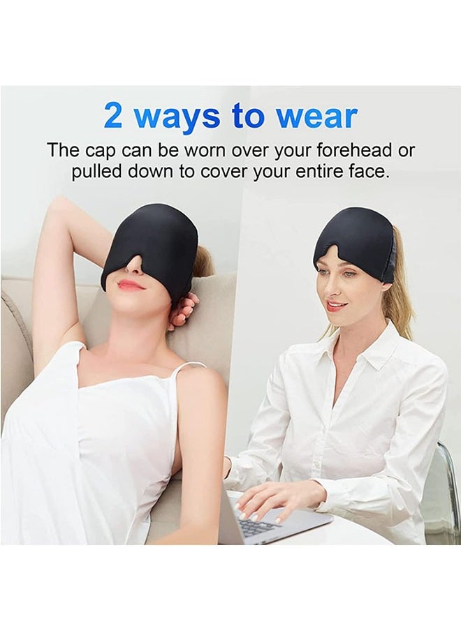 Generic Migraine Relief Cap, Gel Cold Headache Ice Cap,Stress Relief,Reusable Cold/Hot Therapy Stretchable Compress Hood  - Image 4
