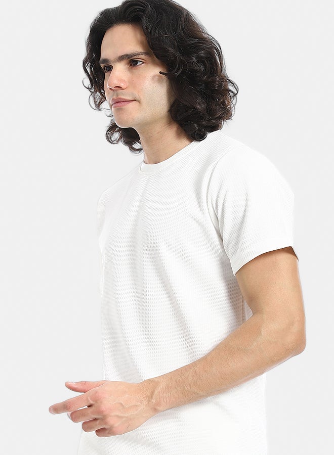 Red Circle Pique Pattern Slip On T Shirt And Shorts Set - Image 4