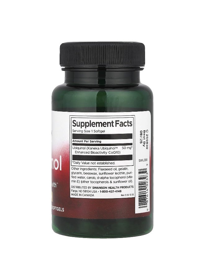 Swanson, Ubiquinol, 50 mg, 60 Softgels - Image 2