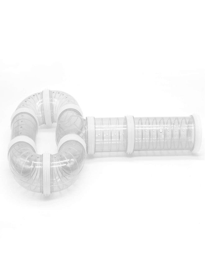 Tirifer Hamster Tube Set, Transparent Curved Pipe Pet Cage Tunnel DIY Creative Connection Tunnel Excercise Toy for Mouse Hamster Rat and Other Small Animals - Image 3
