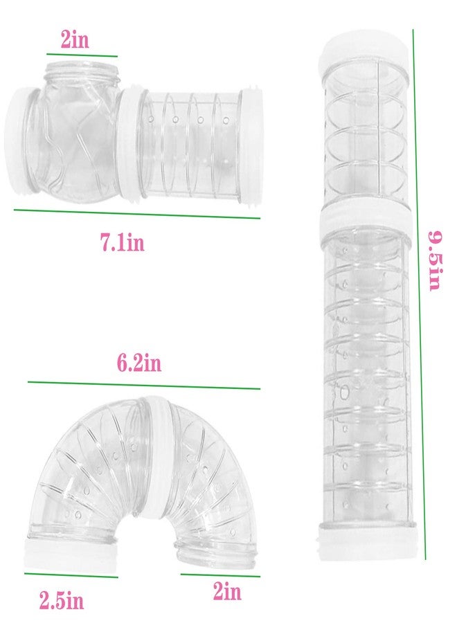 Tirifer Hamster Tube Set, Transparent Curved Pipe Pet Cage Tunnel DIY Creative Connection Tunnel Excercise Toy for Mouse Hamster Rat and Other Small Animals - Image 5